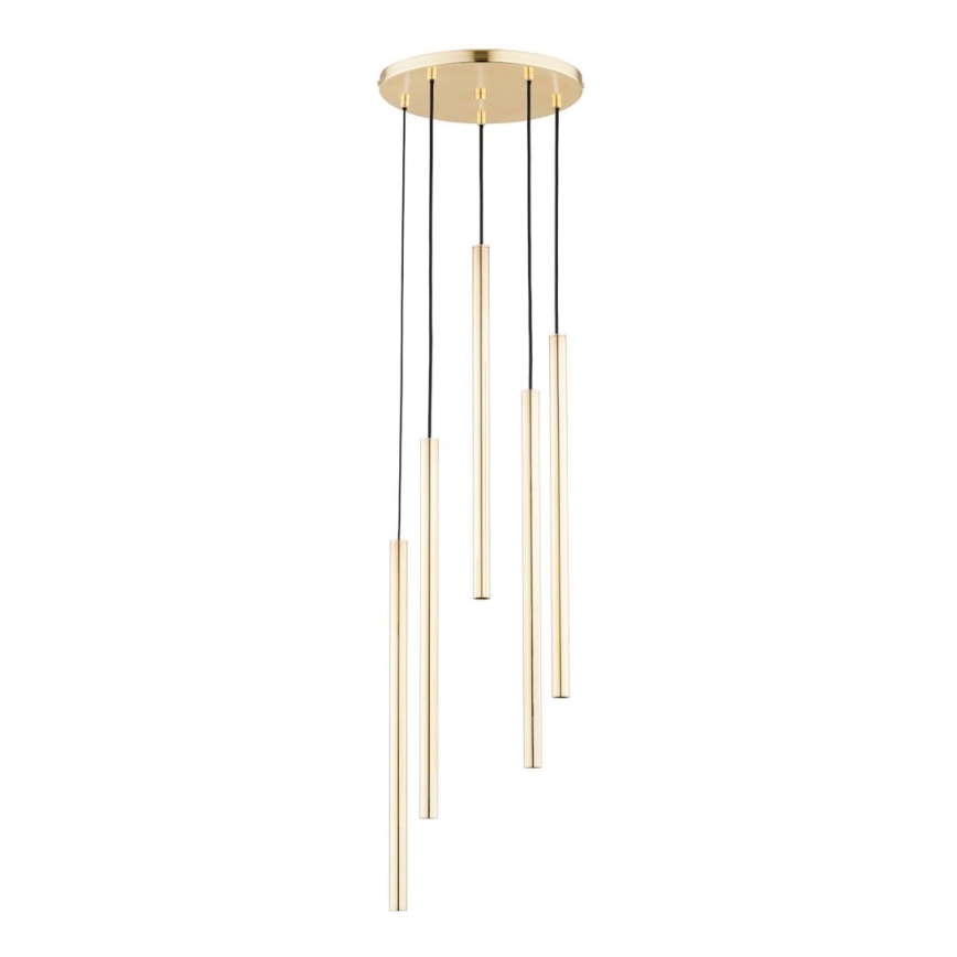 Pakabinamas sietynas COLLET 5xG9/40W/230V d. 30 cm aukso