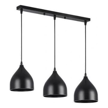 Pakabinamas sietynas COMO 3xE27/60W/230V juoda