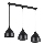 Pakabinamas sietynas COMO 3xE27/60W/230V juoda