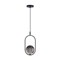 Pakabinamas sietynas CORDEL 1xG9/28W/230V juoda/dūminis juoda