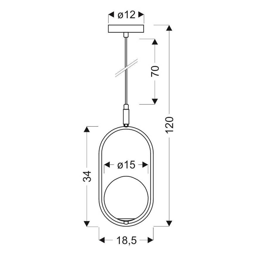 Pakabinamas sietynas CORDEL 1xG9/28W/230V juodas
