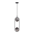Pakabinamas sietynas CORDEL 2xG9/28W/230V juoda/dūminis juoda