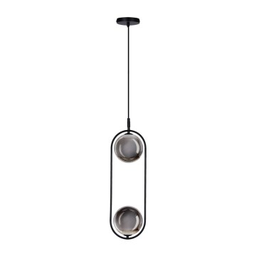 Pakabinamas sietynas CORDEL 2xG9/28W/230V juoda/dūminis juoda