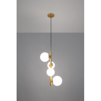 Pakabinamas sietynas CORDEL 4xG9/20W/230V aukso