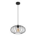 Pakabinamas sietynas CORRINI 1xE27/60W/230V diametras 34 cm juoda/permatoma