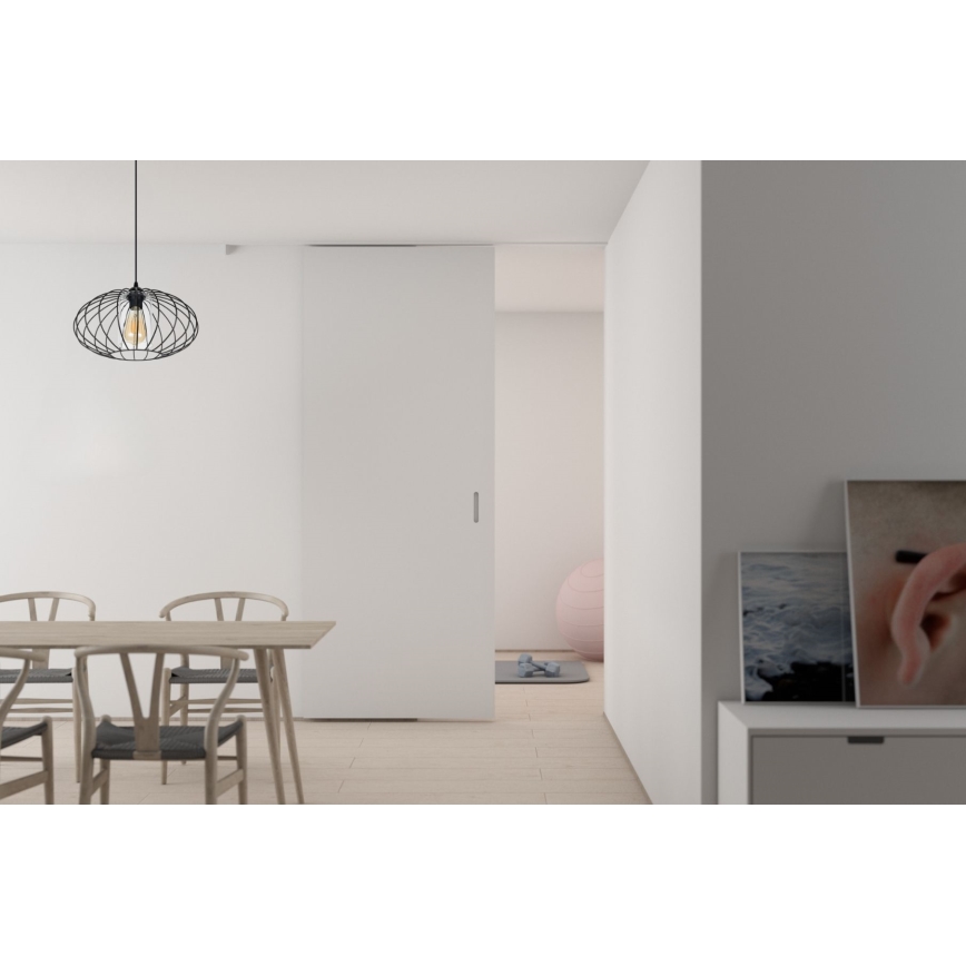 Pakabinamas sietynas CORRINI 1xE27/60W/230V diametras 34 cm juoda/permatoma