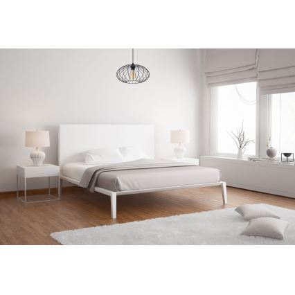 Pakabinamas sietynas CORRINI 1xE27/60W/230V diametras 34 cm juoda/permatoma