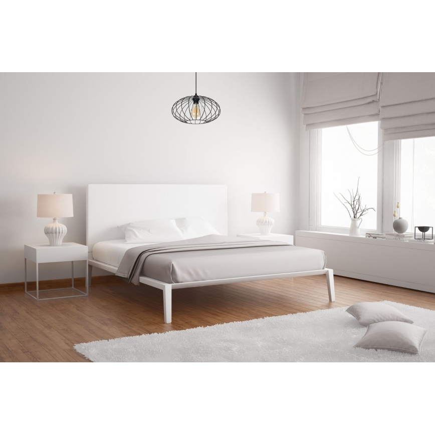 Pakabinamas sietynas CORRINI 1xE27/60W/230V diametras 34 cm juoda/permatoma