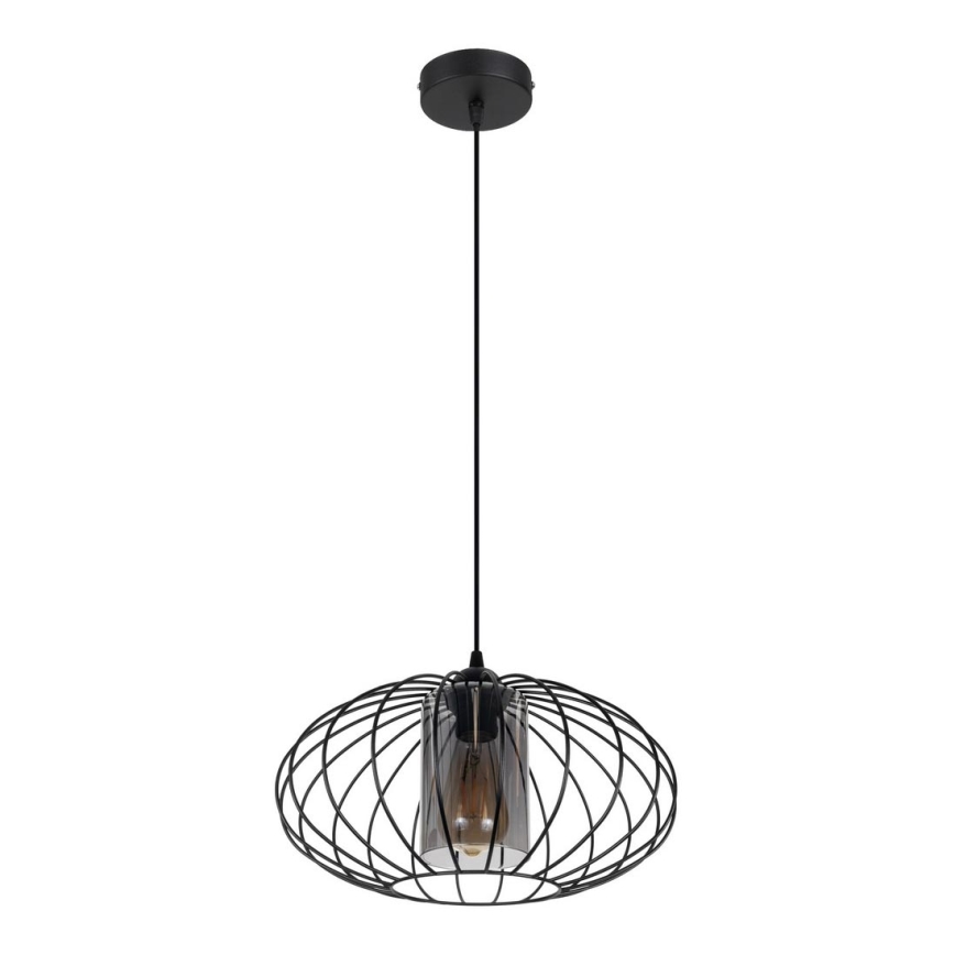 Pakabinamas sietynas CORRINI 1xE27/60W/230V diametras 34 cm juoda/pilka