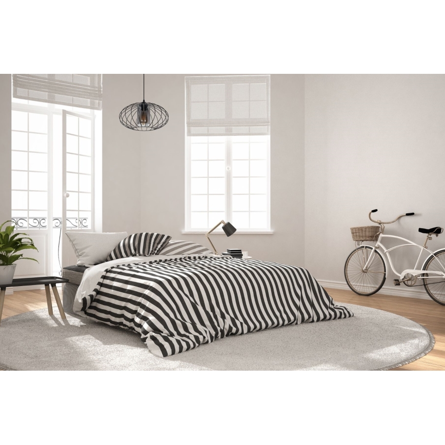 Pakabinamas sietynas CORRINI 1xE27/60W/230V diametras 34 cm juoda/pilka