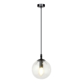 Pakabinamas sietynas COSMO 1xE14/10W/230V diametras 14 cm juoda/permatoma