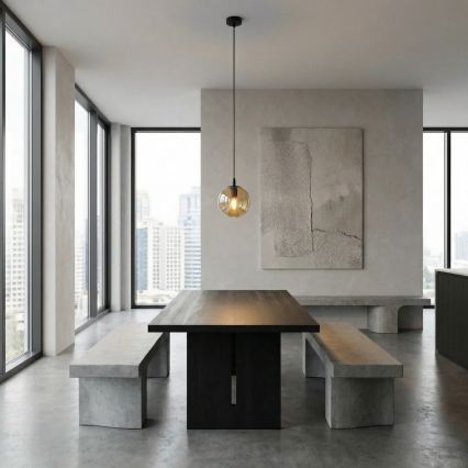 Pakabinamas sietynas COSMO 1xE14/10W/230V diametras 14 cm juoda/smėlio spalva