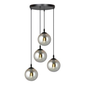 Pakabinamas sietynas COSMO 4xE14/10W/230V diametras 40 cm juoda/pilka