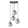 Pakabinamas sietynas COSMO 4xE14/10W/230V diametras 40 cm juoda/pilka