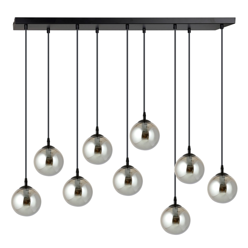 Pakabinamas sietynas COSMO 9xE14/10W/230V juoda/pilka