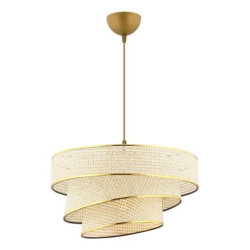 Pakabinamas sietynas COUPER ant laido 1xE27/60W/230V kreminė/auksinė