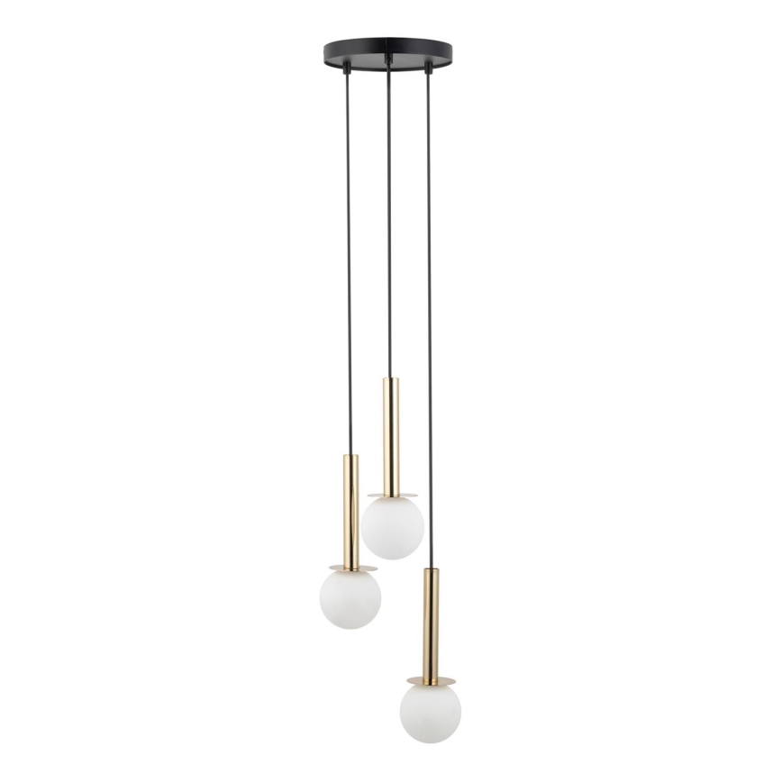 Pakabinamas sietynas DAISY 3xG9/12W/230V diametras 27 cm auksas/juoda/balta