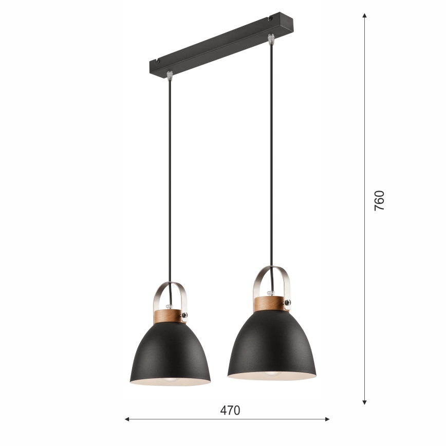 Pakabinamas sietynas DANIELLE 2xE27/60W/230V bukas