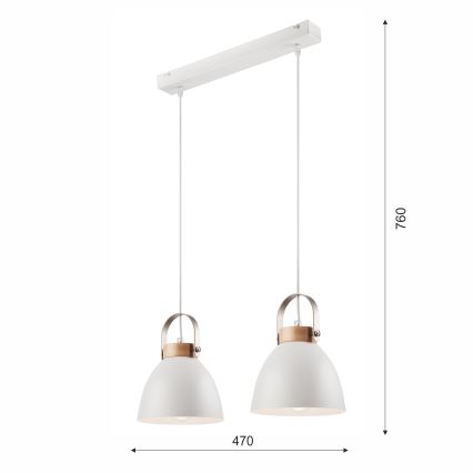 Pakabinamas sietynas DANIELLE 2xE27/60W/230V bukas