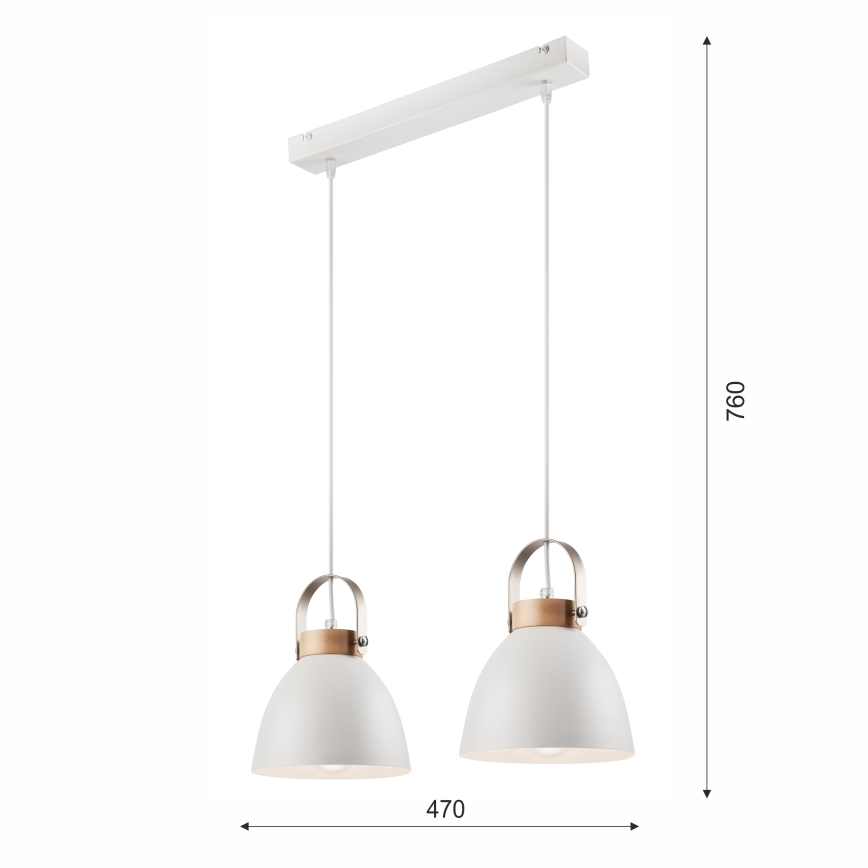 Pakabinamas sietynas DANIELLE 2xE27/60W/230V bukas