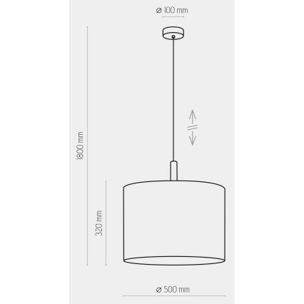 Pakabinamas sietynas DEVA 1xE27/25W/230V baltas