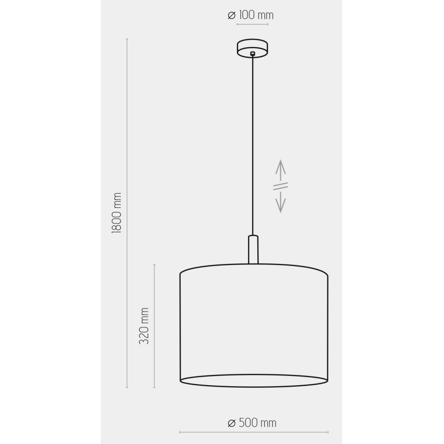 Pakabinamas sietynas DEVA 1xE27/25W/230V baltas