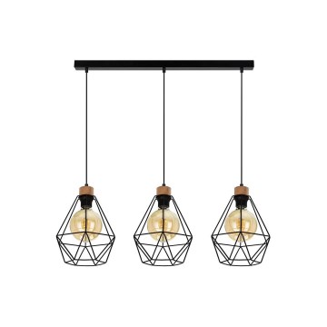 Pakabinamas sietynas DIAMENT 3xE27/60W/230V ąžuolas – FSC sertifikuota