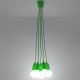 Chandelier on a string DIEGO 5xE27/60W/230V green