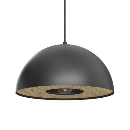 Pakabinamas sietynas ELGUND 1xE27/15W/230V diametras 35 cm juoda