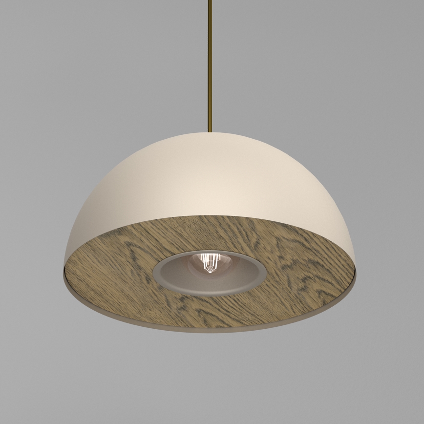 Pakabinamas sietynas ELGUND 1xE27/15W/230V diametras 35 cm smėlio spalva