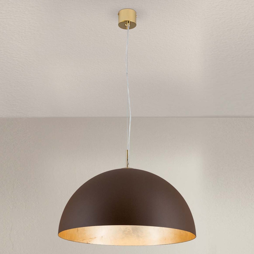 Pakabinamas sietynas ELIANO 1xE27/60W/230V diametras 50 cm ruda/auksas