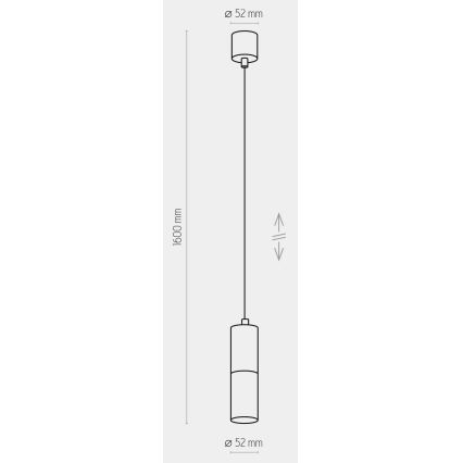 Pakabinamas sietynas ELIT 1xGU10/10W/230V juodas