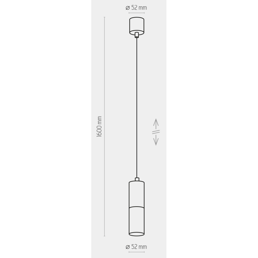 Pakabinamas sietynas ELIT 1xGU10/10W/230V juodas