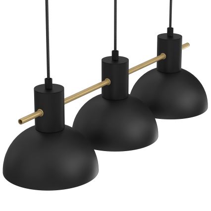 Pakabinamas sietynas ESTATE MINI 3xE27/15W/230V juoda