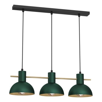 Pakabinamas sietynas ESTATE MINI 3xE27/15W/230V žalia