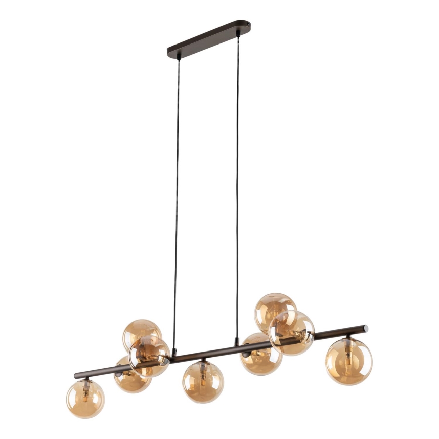 Pakabinamas sietynas ESTERA 9xG9/6W/230V ruda/dūminis smėlio spalva