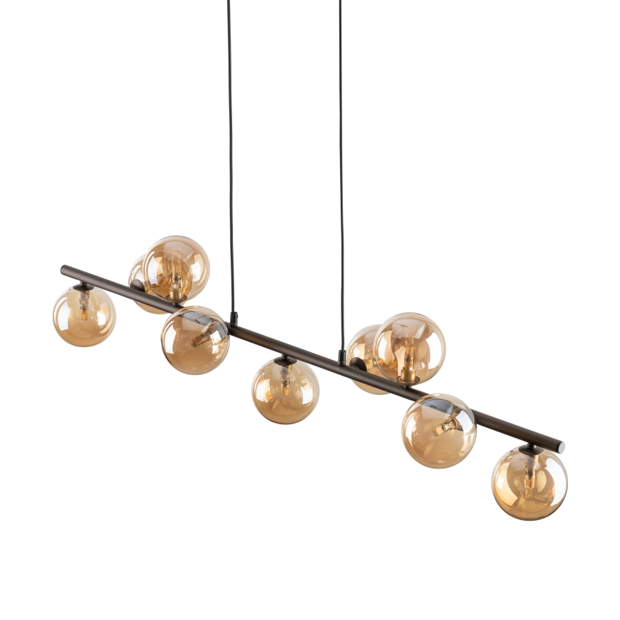 Pakabinamas sietynas ESTERA 9xG9/6W/230V ruda/dūminis smėlio spalva