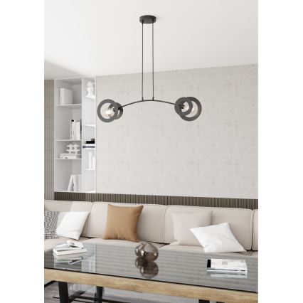 Pakabinamas sietynas EUFORIA 2xE27/15W/230V juoda