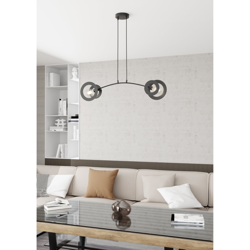 Pakabinamas sietynas EUFORIA 2xE27/15W/230V juoda