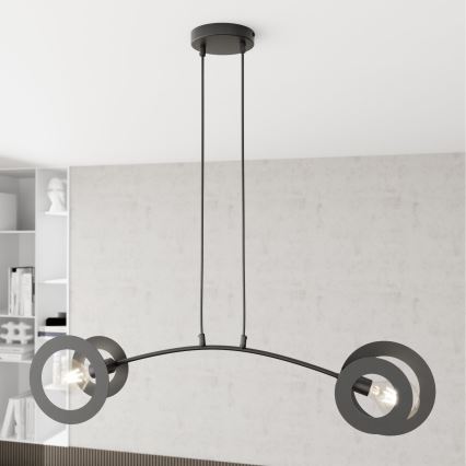 Pakabinamas sietynas EUFORIA 2xE27/15W/230V juoda