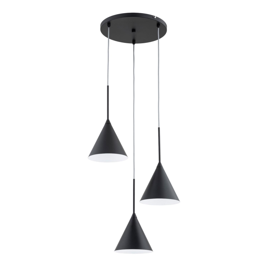 Pakabinamas sietynas FABO 3xE14/10W/230V juoda