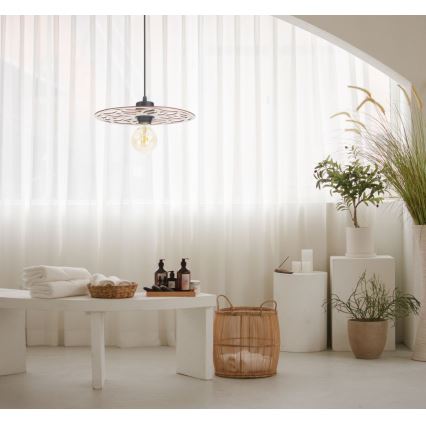 Pakabinamas sietynas FALCO 1xE27/60W/230V diametras 30 cm smėlio spalva