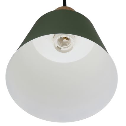 Pakabinamas sietynas FARO 1xE27/40W/230V žalia/bukas