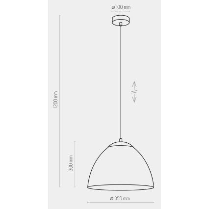 Pakabinamas sietynas FARO 1xE27/60W/230V baltas