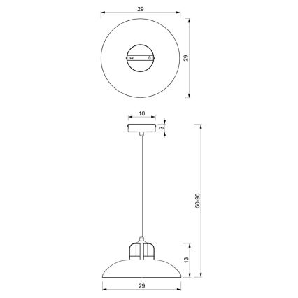 Pakabinamas sietynas FELIX 1xE27/60W/230V baltas