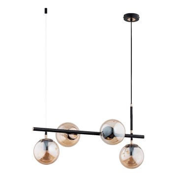 Pakabinamas sietynas FIORE 4xE14/10W/230V juoda