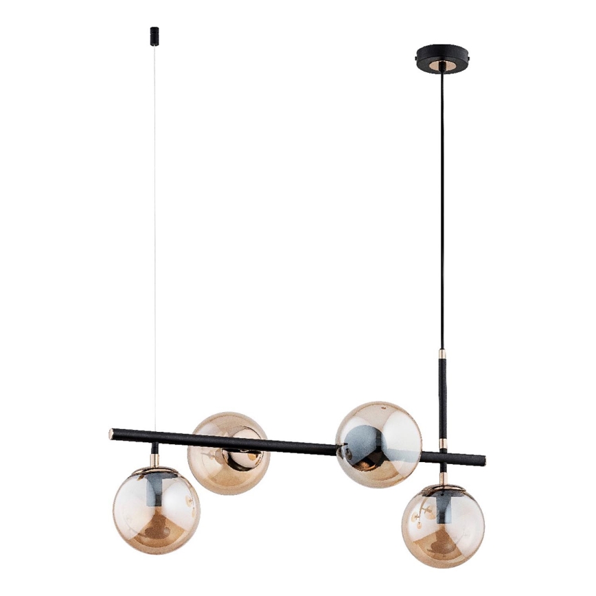 Pakabinamas sietynas FIORE 4xE14/10W/230V juoda