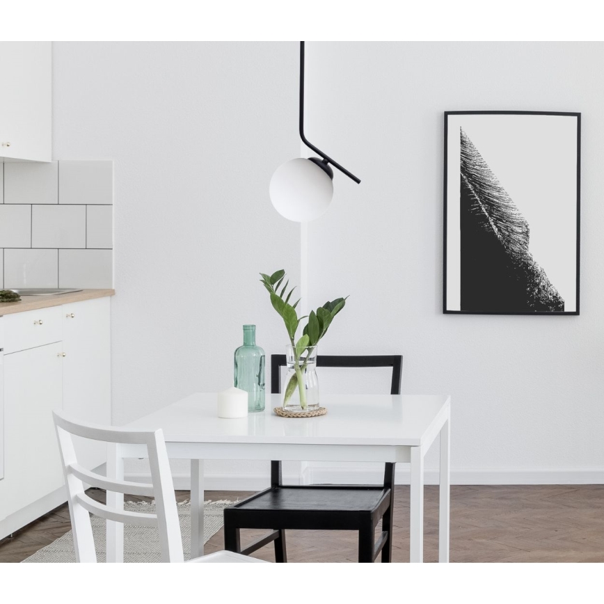 Pakabinamas sietynas FIRA 1xE27/60W/230V juoda