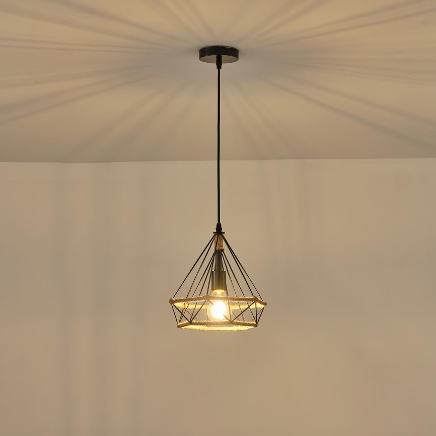 Pakabinamas sietynas FLARE 1xE27/15W/230V diametras 25 cm smėlio spalva