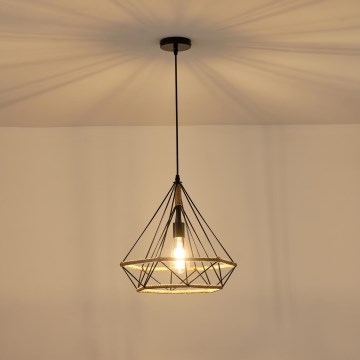 Pakabinamas sietynas FLARE 1xE27/15W/230V diametras 38 cm smėlio spalva